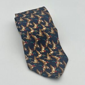 100% Silk Men's Neck Tie Italy Beaufort The Rack Ducks - Ralph Lauren Style